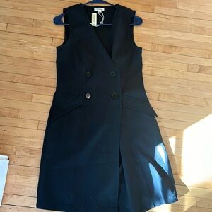 NWT Max Studio double breasted black dress S